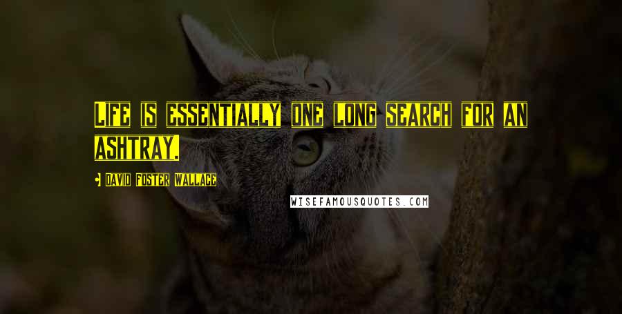 David Foster Wallace Quotes: Life is essentially one long search for an ashtray.