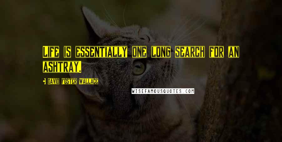 David Foster Wallace Quotes: Life is essentially one long search for an ashtray.