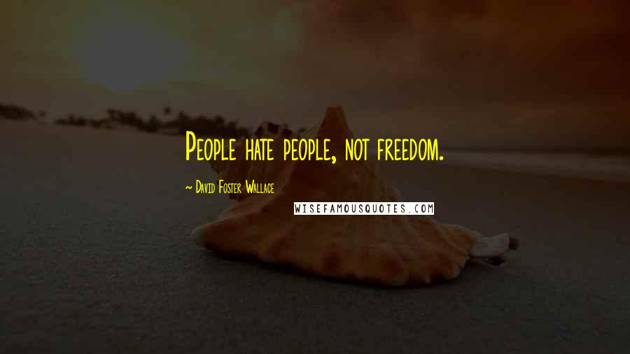 David Foster Wallace Quotes: People hate people, not freedom.