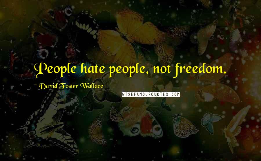 David Foster Wallace Quotes: People hate people, not freedom.