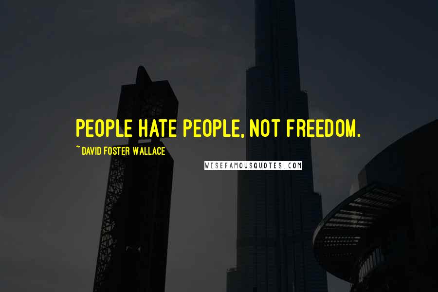 David Foster Wallace Quotes: People hate people, not freedom.