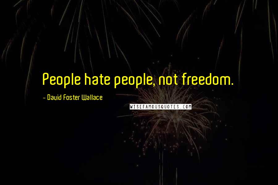 David Foster Wallace Quotes: People hate people, not freedom.