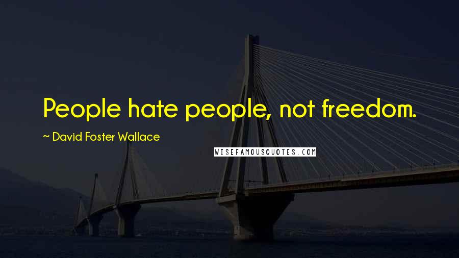 David Foster Wallace Quotes: People hate people, not freedom.