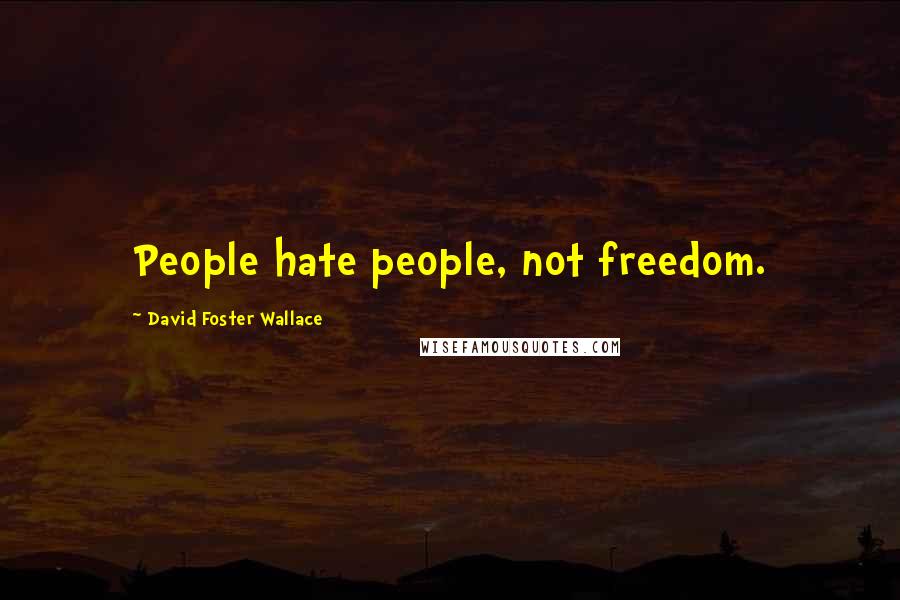 David Foster Wallace Quotes: People hate people, not freedom.