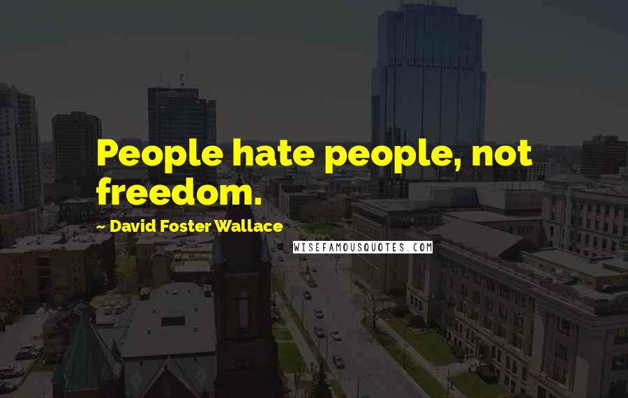 David Foster Wallace Quotes: People hate people, not freedom.