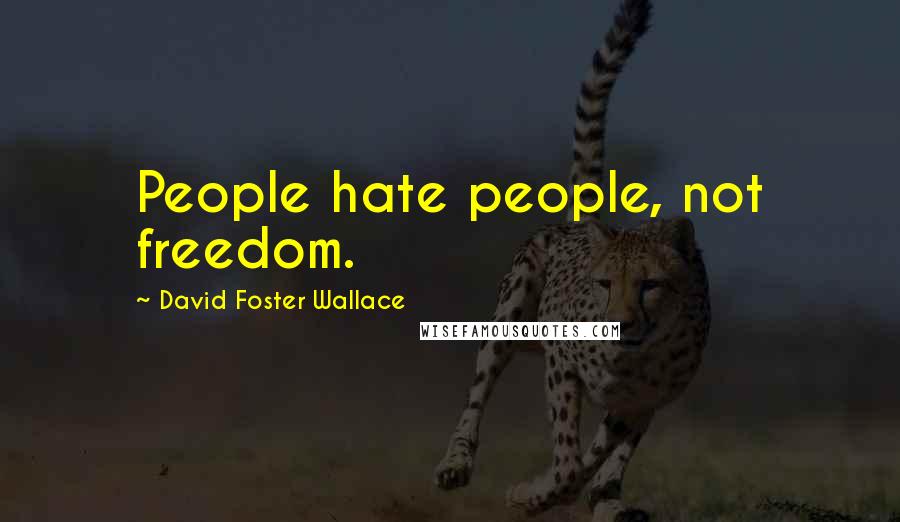 David Foster Wallace Quotes: People hate people, not freedom.