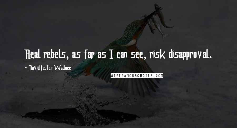 David Foster Wallace Quotes: Real rebels, as far as I can see, risk disapproval.