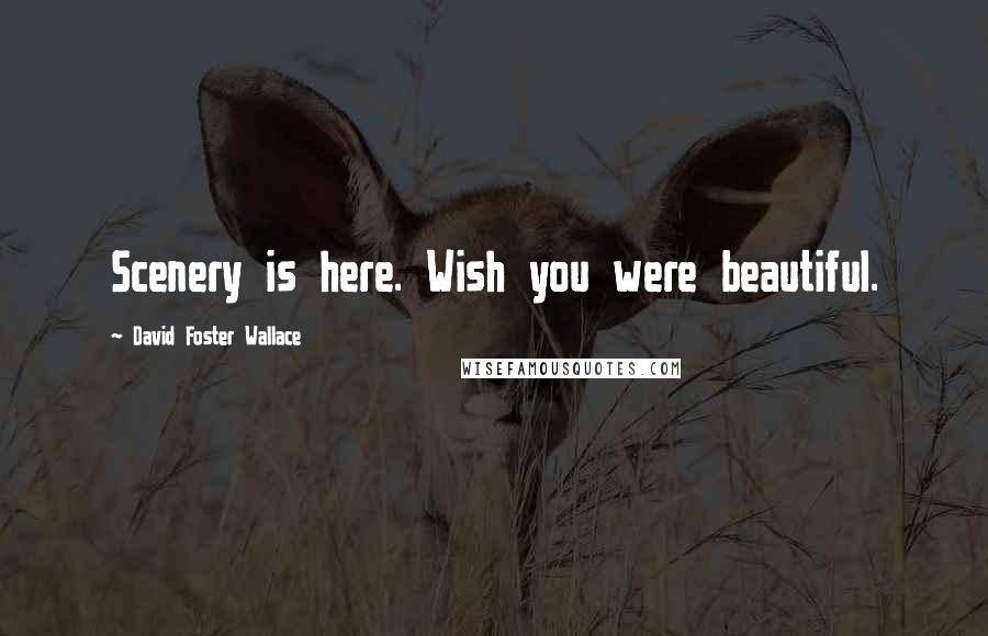 David Foster Wallace Quotes: Scenery is here. Wish you were beautiful.