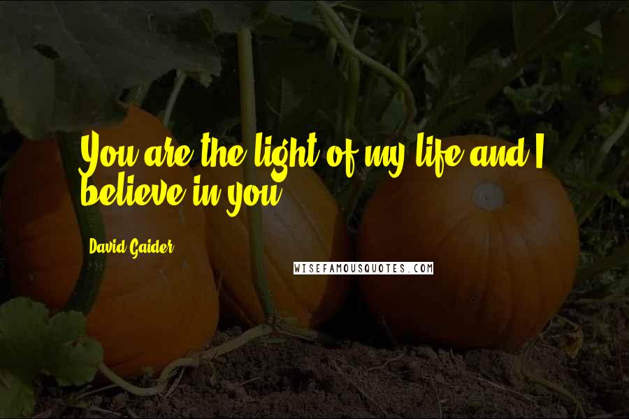 David Gaider Quotes: You are the light of my life and I believe in you.