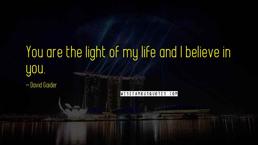 David Gaider Quotes: You are the light of my life and I believe in you.