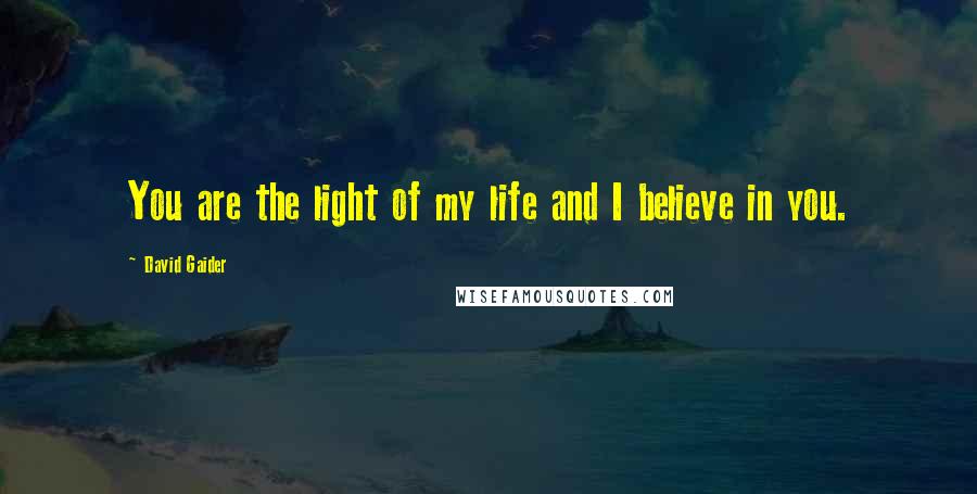 David Gaider Quotes: You are the light of my life and I believe in you.