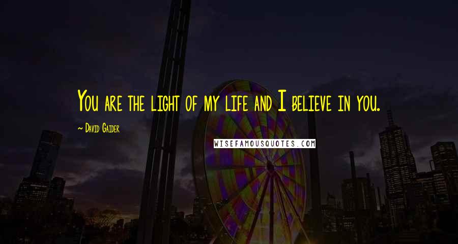 David Gaider Quotes: You are the light of my life and I believe in you.