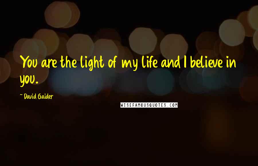 David Gaider Quotes: You are the light of my life and I believe in you.