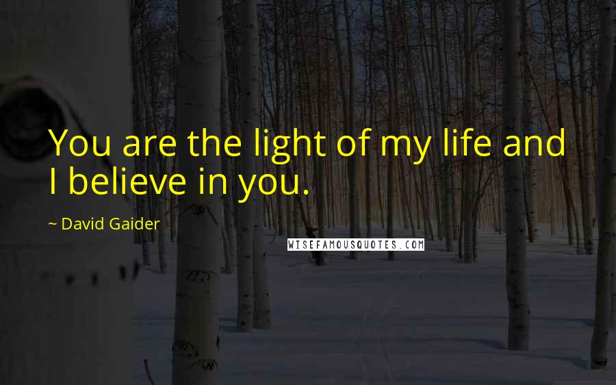 David Gaider Quotes: You are the light of my life and I believe in you.