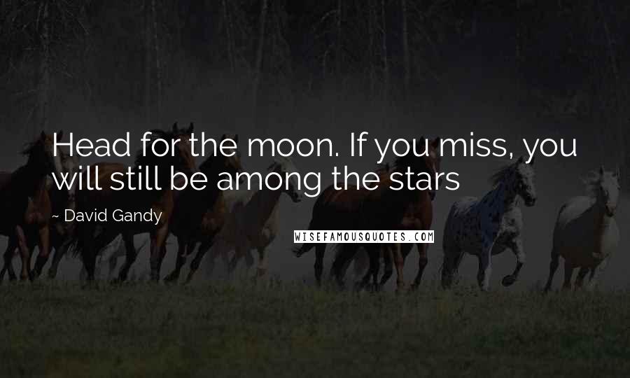 David Gandy Quotes: Head for the moon. If you miss, you will still be among the stars