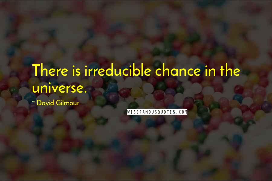 David Gilmour Quotes: There is irreducible chance in the universe.