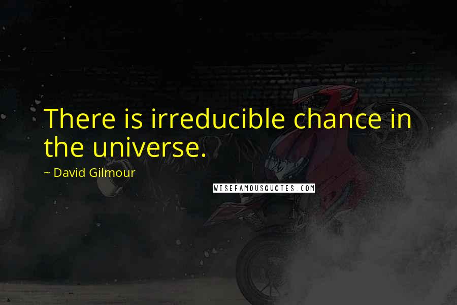 David Gilmour Quotes: There is irreducible chance in the universe.