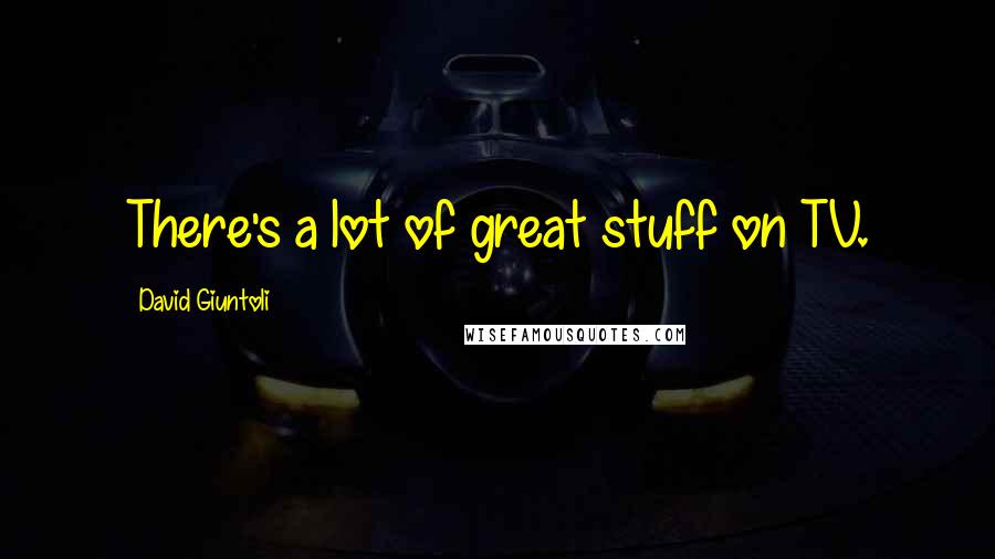 David Giuntoli Quotes: There's a lot of great stuff on TV.