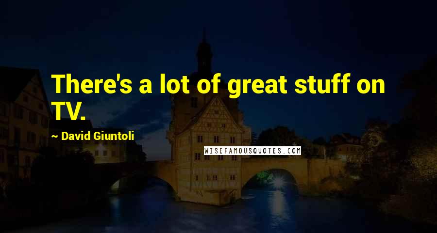 David Giuntoli Quotes: There's a lot of great stuff on TV.