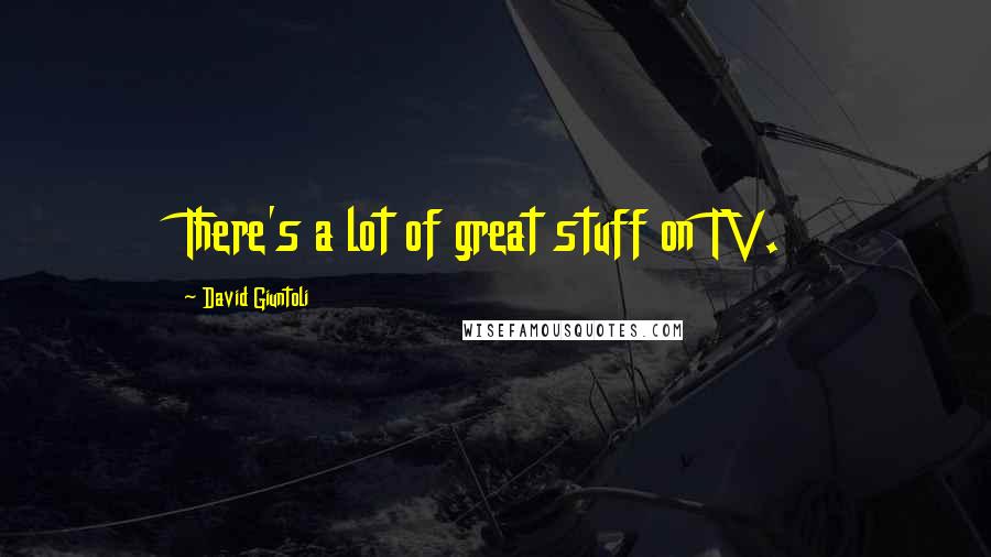 David Giuntoli Quotes: There's a lot of great stuff on TV.