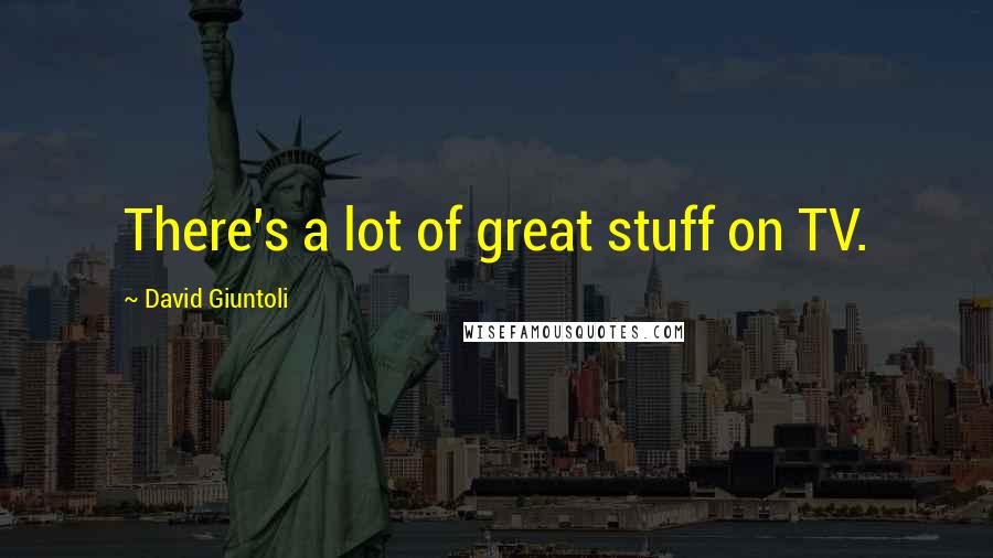 David Giuntoli Quotes: There's a lot of great stuff on TV.