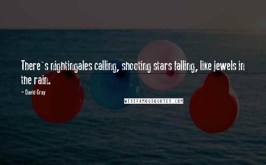 David Gray Quotes: There's nightingales calling, shooting stars falling, like jewels in the rain.