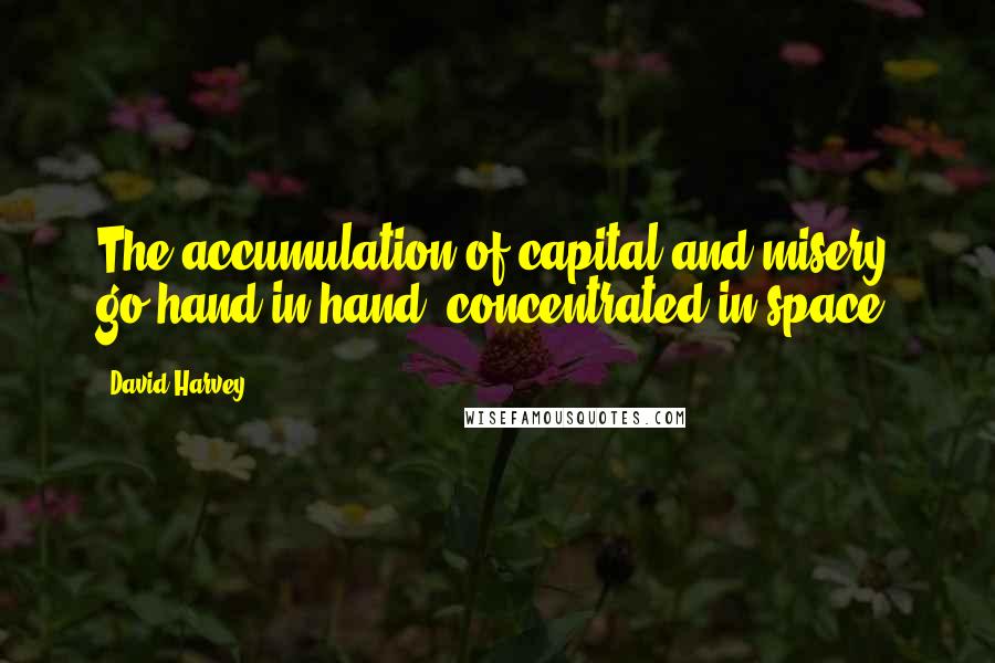 David Harvey Quotes: The accumulation of capital and misery go hand in hand, concentrated in space.