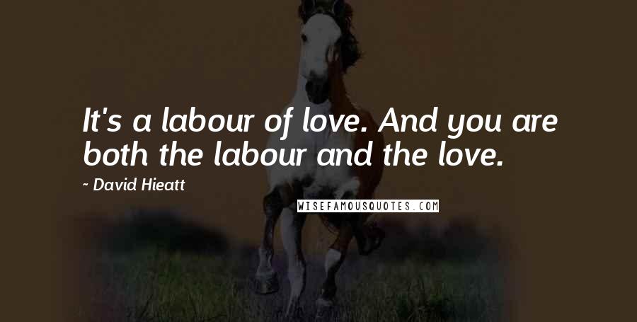 David Hieatt Quotes: It's a labour of love. And you are both the labour and the love.