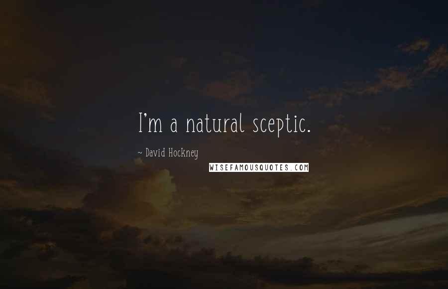 David Hockney Quotes: I'm a natural sceptic.