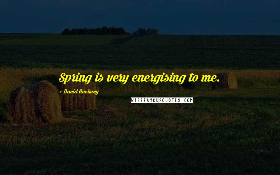 David Hockney Quotes: Spring is very energising to me.