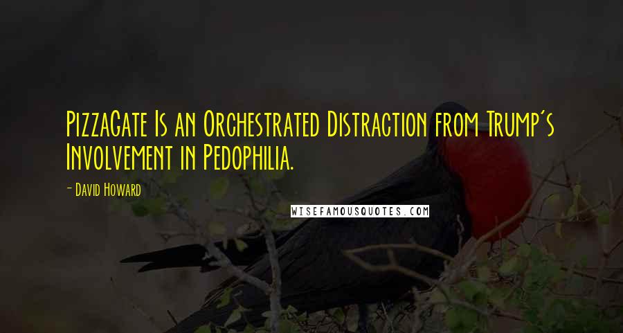 David Howard Quotes: PizzaGate Is an Orchestrated Distraction from Trump's Involvement in Pedophilia.