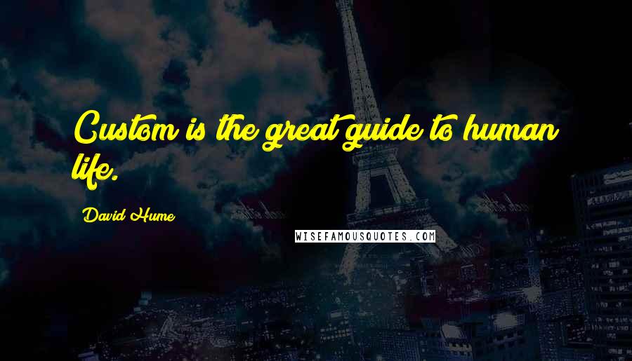 David Hume Quotes: Custom is the great guide to human life.