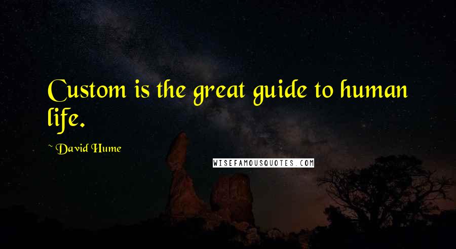 David Hume Quotes: Custom is the great guide to human life.