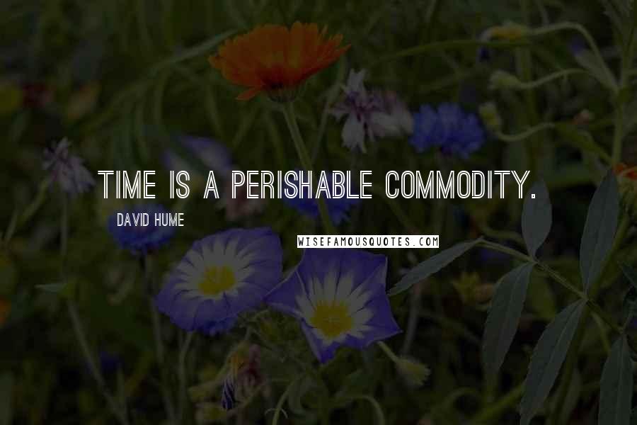 David Hume Quotes: Time is a perishable commodity.