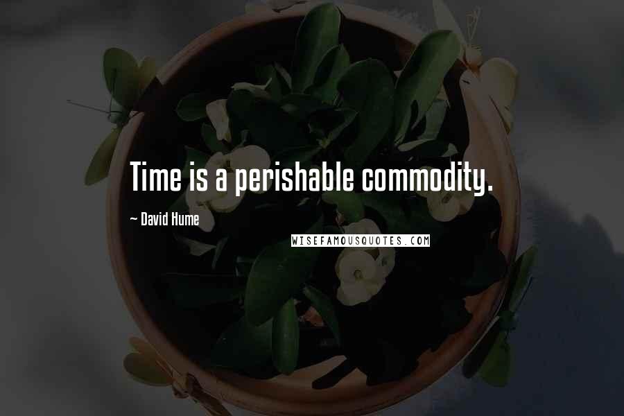 David Hume Quotes: Time is a perishable commodity.
