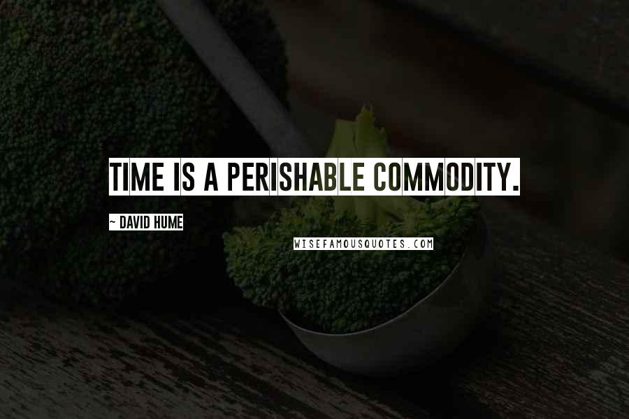 David Hume Quotes: Time is a perishable commodity.