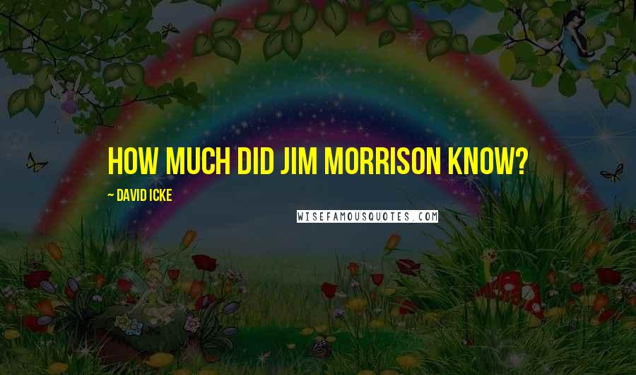 David Icke Quotes: How much did Jim Morrison know?
