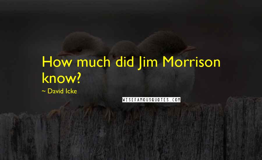 David Icke Quotes: How much did Jim Morrison know?