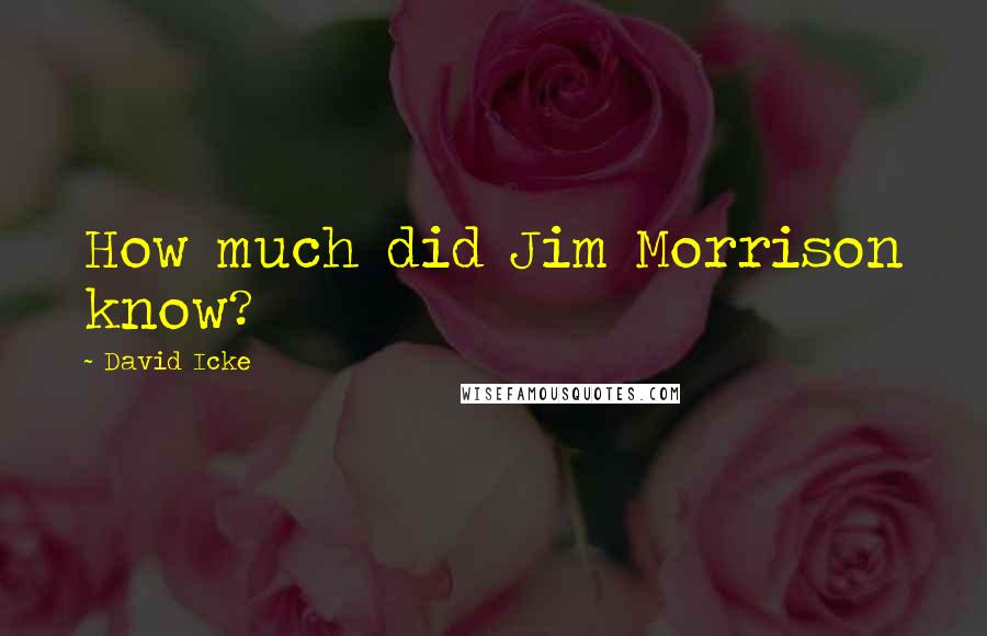 David Icke Quotes: How much did Jim Morrison know?