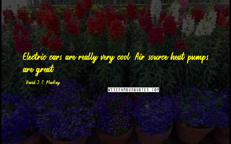 David J. C. MacKay Quotes: Electric cars are really very cool. Air-source heat pumps are great.