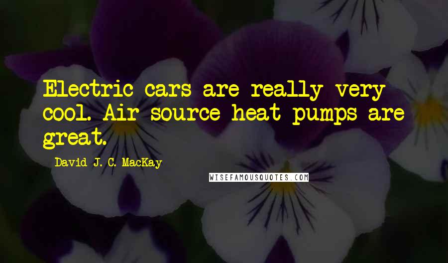 David J. C. MacKay Quotes: Electric cars are really very cool. Air-source heat pumps are great.