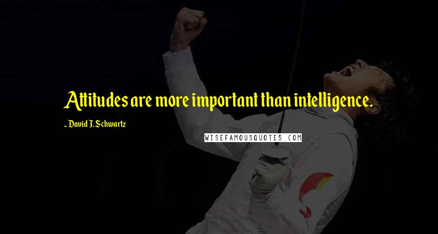 David J. Schwartz Quotes: Attitudes are more important than intelligence.