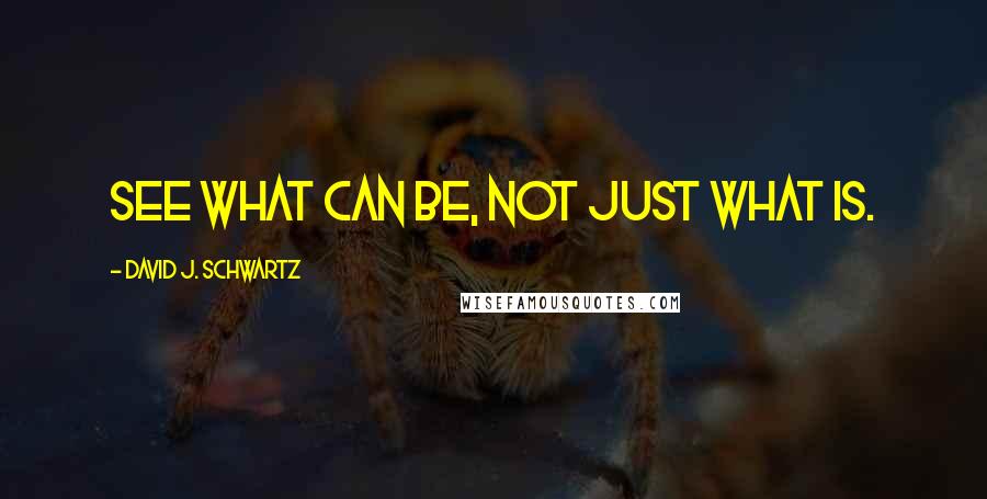 David J. Schwartz Quotes: See what can be, not just what is.