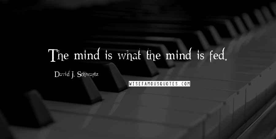 David J. Schwartz Quotes: The mind is what the mind is fed.