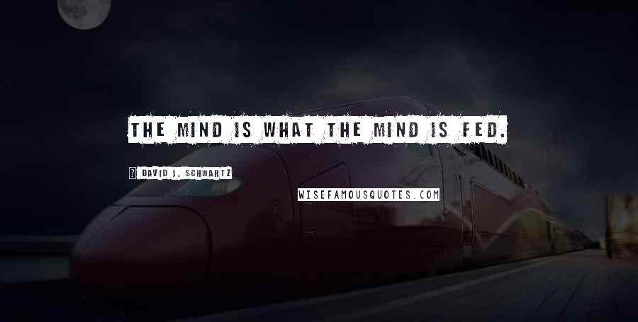 David J. Schwartz Quotes: The mind is what the mind is fed.