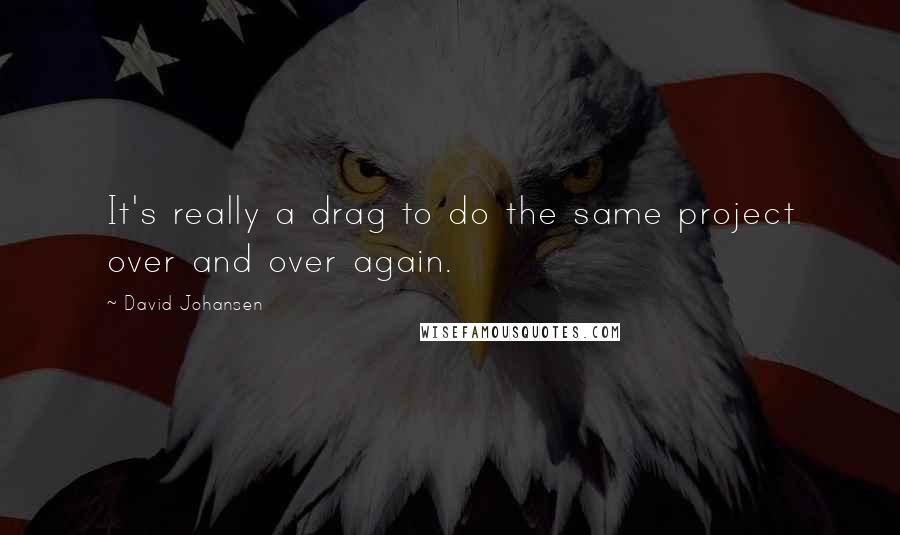 David Johansen Quotes: It's really a drag to do the same project over and over again.