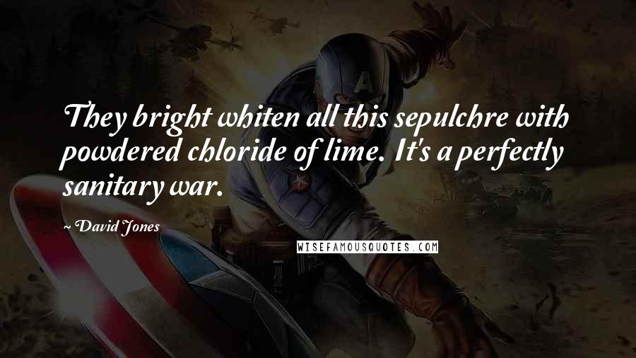 David Jones Quotes: They bright whiten all this sepulchre with powdered chloride of lime. It's a perfectly sanitary war.