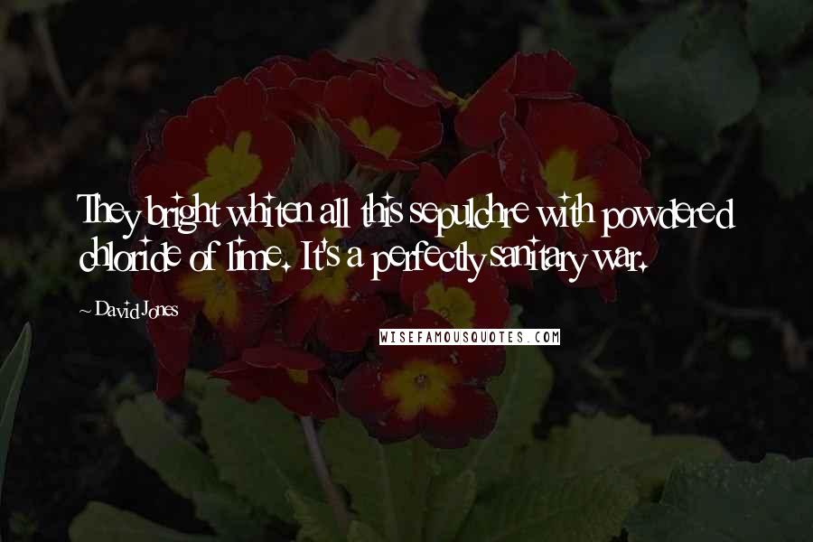 David Jones Quotes: They bright whiten all this sepulchre with powdered chloride of lime. It's a perfectly sanitary war.