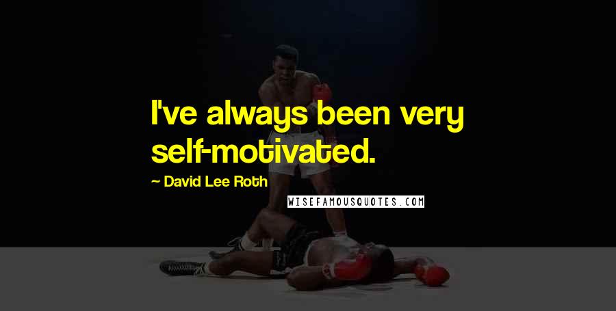 David Lee Roth Quotes: I've always been very self-motivated.