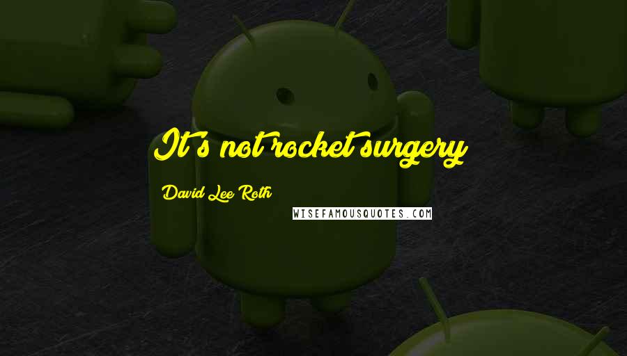 David Lee Roth Quotes: It's not rocket surgery!